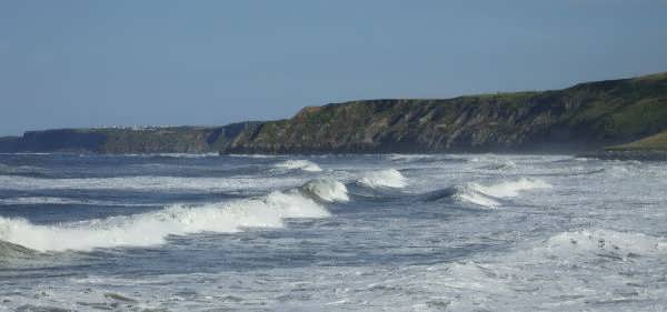 South Bay Scarborough at high tide