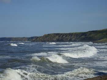 South Bay Scarborough at high tide