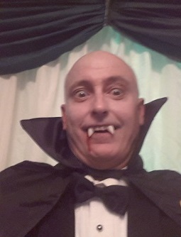 Vampire wearing tuxedo